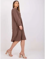Dámské šaty Dress-EM-SK-604.10P-hnědá Dámské šaty Dress-EM-SK-604.10P-hnědá