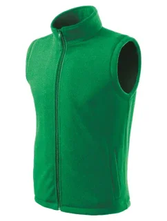 Next fleece vesta unisex středně zelená
