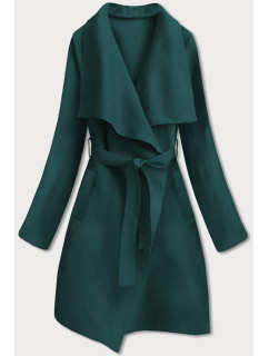 Tmavě zelený dámský kabát model 17209393 - MADE IN ITALY