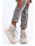 Ocieplené sněžné boty s džetami GOE MM2N4081 bežové