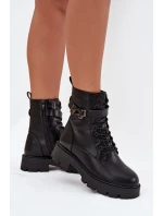 Dámské Boty Pracovní S Ozdobným Páskem Zateplené Eko Kůže Černé Selita Dámské Boty Pracovní S Ozdobným Páskem Zateplené Eko Kůže Černé Selita