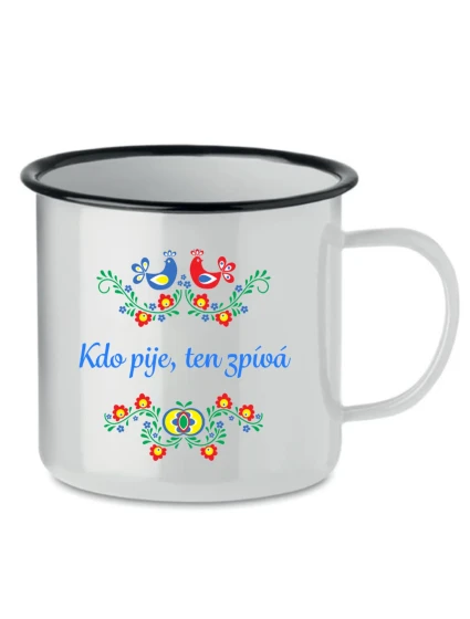 Personalizovaný retro plecháček s folklórním vzorem Personalizovaný retro plecháček s folklórním vzorem