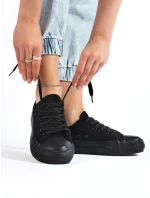 Pohodlné tenisky černé dámské bez podpatku Pohodlné tenisky černé dámské bez podpatku