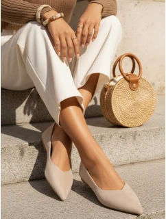 Baleriny damskie z w beżowe model 22029982 - FashionStreet