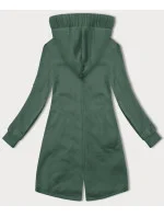 dlouhá dámská rozepínací mikina s kapucí model 20829945 - LHD