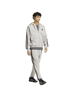 Pánské kalhoty Essentials 3Stripes Fleece Tapered šedé, model 22357638 - ADIDAS