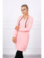 Mikina s kapucí lososová