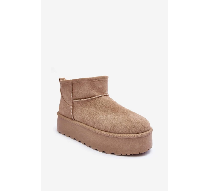 Kůže Boty Na Platformě Bežové model 21630209 - Boto Kůže Boty Na Platformě Bežové model 21630209 - Boto