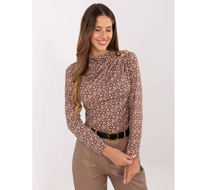 Bluzka IT BZ model 21441176 ciemny bezowy - FPrice Bluzka IT BZ model 21441176 ciemny bezowy - FPrice