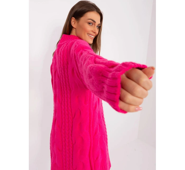 Dámské svetrové šaty AT SW  Fluo růžová  model 21949107 - FPrice