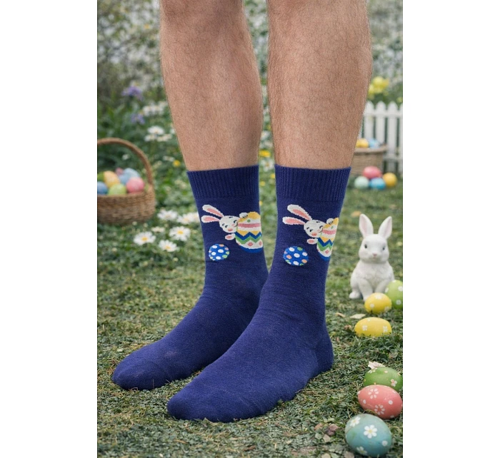 Pánské velikonoční ponožky 136 tmavě modré - Steven