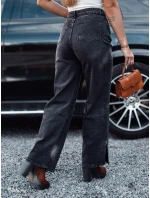 JEANDII dámské džínové pytlovité kalhoty s odřením černé FashionStreet UY2209