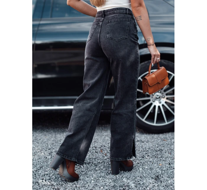 JEANDII dámské džínové pytlovité kalhoty s odřením černé FashionStreet UY2209