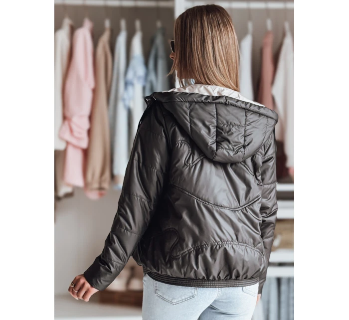 Dámská přechodná prošívaná bunda s kapucí NIVESSO černá FashionStreet TY4859