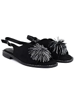 Dámské sandály s flitry černé model 22072412 - Potocki