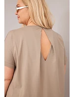 Dámská bavlněná halenka Plus Size s krátkým rukávem fango Dámská bavlněná halenka Plus Size s krátkým rukávem fango