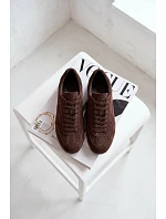 Tenisky z přírodního semiše Big Star model 22074727 Čokoládové - Big Star Shoes