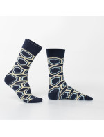 Pánské ponožky s tmavě modrým vzorem