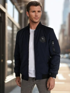 Pánská přechodná bunda bomber modrá FashionStreet TX5019