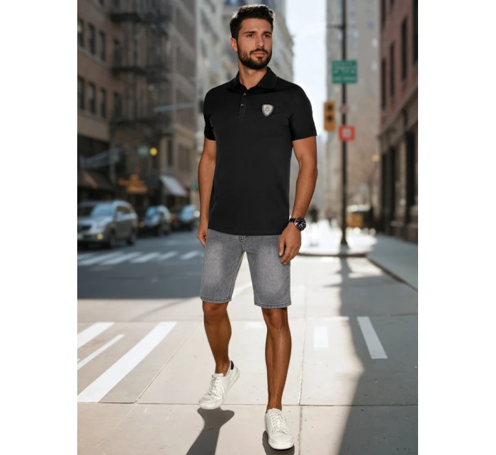 Pánské džínové šortky šedé FashionStreet SX2491 Pánské džínové šortky šedé FashionStreet SX2491