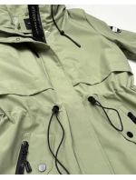 Prosta kurtka z kapturem i trokiem w talii Goodlookin khaki (KK60418-3#)