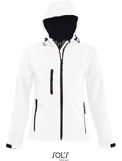 SOL'S Replay Women Dámská 3-vrstvá softshellová bunda s kapucí 25.6802 white SOL'S Replay Women Dámská 3-vrstvá softshellová bunda s kapucí 25.6802 white