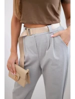 Kalhoty Summer Punto se zapínáním na nohavice šedý Kalhoty Summer Punto se zapínáním na nohavice šedý