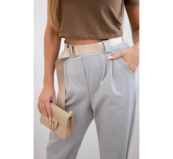 Kalhoty Summer Punto se zapínáním na nohavice šedý Kalhoty Summer Punto se zapínáním na nohavice šedý