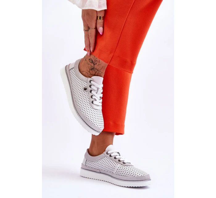 Módní kožená sportovní obuv model 21615746 - S.Barski Módní kožená sportovní obuv model 21615746 - S.Barski