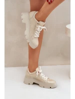 Tenisky Sportovní Boty Na Platformě model 21683573 Zlaté - CheBello