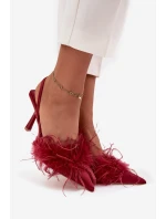 Lodičky s a patou bordó model 21715210 - Boto