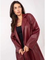 Płaszcz IT PL model 21334781 bordowy - FPrice Płaszcz IT PL model 21334781 bordowy - FPrice