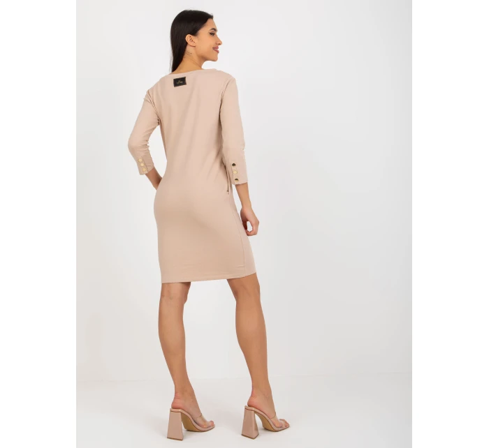 Sukienka TW SK BL model 21764472 beżowy - FPrice Sukienka TW SK BL model 21764472 beżowy - FPrice