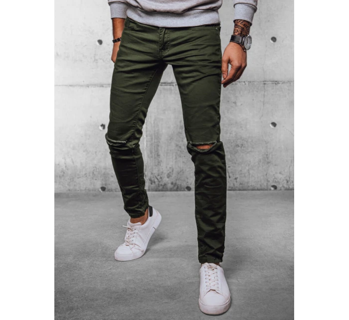 Pánské džínové kalhoty zelené model 21972099 - Dstreet