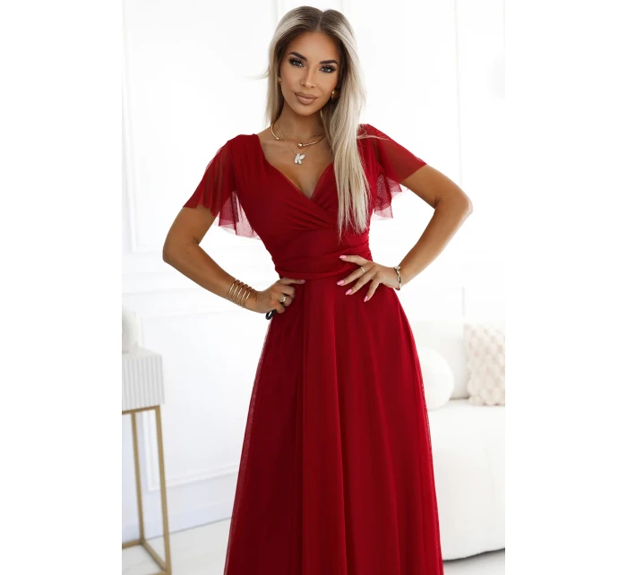 sukienka z dekoltem i krótkim  model 20588350 - numoco basic