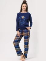 Pyžamo Key LNS 937 B24 Flanelové dlouhé/r S-XL dámské
