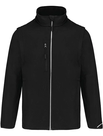 Kariban ProAct PA 323 3-vrstvá softshellová bunda s odep. rukávy 20.P323 black Kariban ProAct PA 323 3-vrstvá softshellová bunda s odep. rukávy 20.P323 black