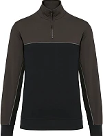 WK WK 404 Pracovní mikina s 1/4 zipem 20.W404 black/dark grey