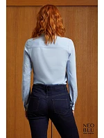 Women Halenka s dlouhým rukávem night blue model 22499739 - NEOBLU Women Halenka s dlouhým rukávem night blue model 22499739 - NEOBLU