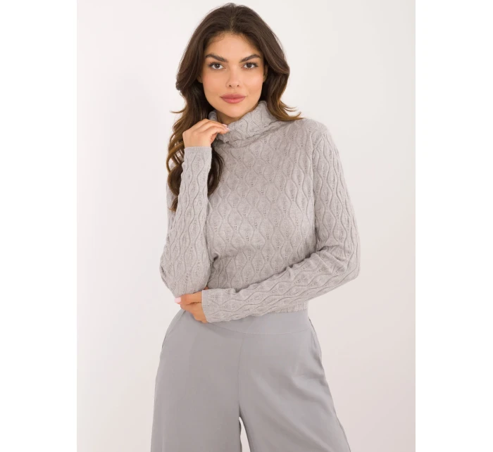 Sweter AT SW szary model 20493335 - FPrice Sweter AT SW szary model 20493335 - FPrice