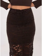 Sukně MI SD G9137.16P tmavě hnědá