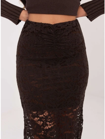 Sukně MI SD G9137.16P tmavě hnědá