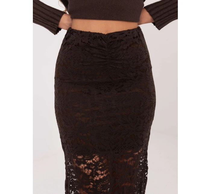 Sukně MI SD G9137.16P tmavě hnědá