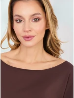 Bluzka RV BZ model 22013657 ciemny brązowy - FPrice Bluzka RV BZ model 22013657 ciemny brązowy - FPrice