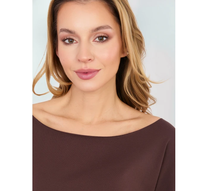 Bluzka RV BZ model 22013657 ciemny brązowy - FPrice Bluzka RV BZ model 22013657 ciemny brązowy - FPrice