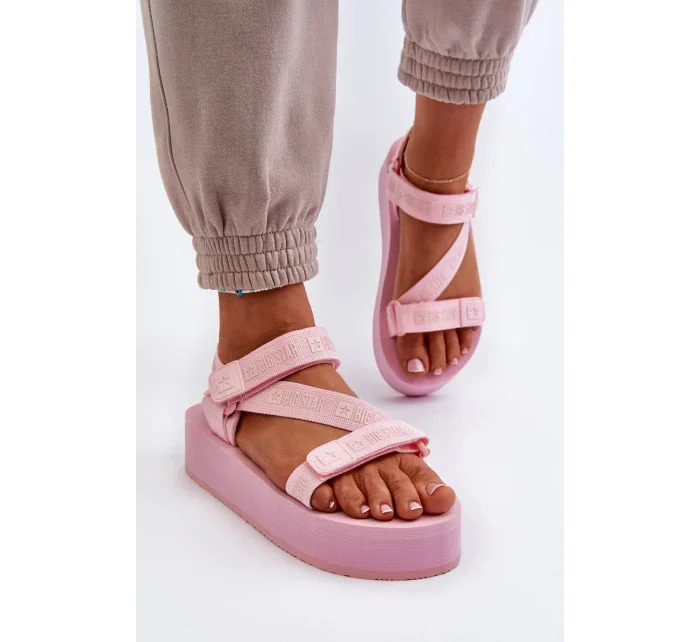 Dámské sandály na platformě Big Star Pink Dámské sandály na platformě Big Star Pink