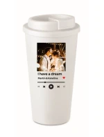 Cestovní termohrnek s vlastním odkazem na oblíbenou písničku