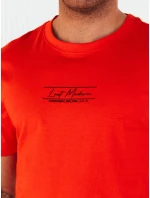 Pánské oranžové tričko s potiskem FashionStreet RX5473