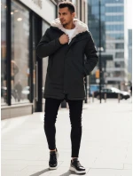 Pánská zimní bunda parka s kapucí zelená FashionStreet TX4963z