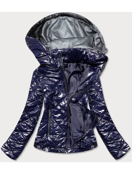 Tmavě modrá lesklá dámská bunda model 15826822 - S'WEST